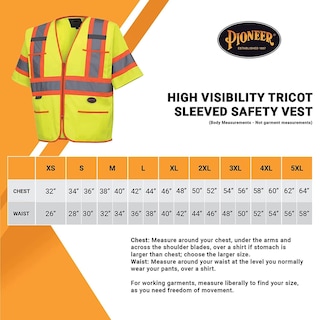 Foto 6 | Foto 6 | Chaleco De Seguridad Pioneer De Alta Visibilidad Con Mangas De Tricot En L, Amarillo/verde - Venta Internacional.