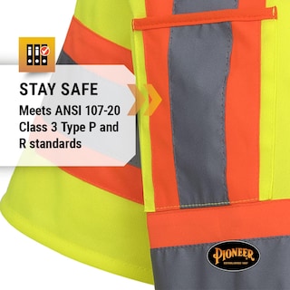 Foto 7 | Foto 7 | Chaleco De Seguridad Pioneer De Alta Visibilidad Con Mangas De Tricot En L, Amarillo/verde - Venta Internacional.