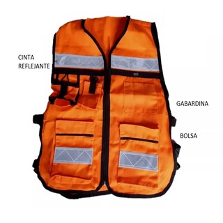 Foto 2 | Foto 2 | Chaleco Brigadista Reflejante Seguridad Industrial Eo Safe Imports Esi-6711-1 Naranja
