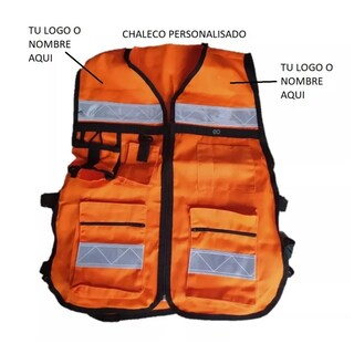 Foto 3 | Foto 3 | Chaleco Brigadista Reflejante Seguridad Industrial Eo Safe Imports Esi-6711-1 Naranja