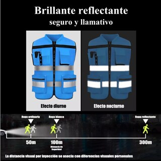 Foto 2 | Foto 2 | Chaleco De Seguridad Reflejante Industrial Talla M Eo Safe Imports Esi-19835 Azul