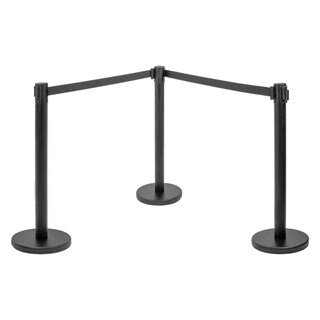 Foto 5 | Foto 5 | Postes Delimitadores Gutstark Unifila Cinta Retráctil Negra 3 PZAS