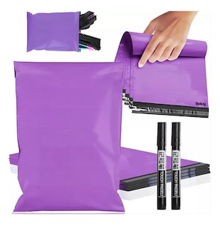 Foto 2 | Foto 2 | Bolsas Sobres Plástico Envíos Paquetería 25 X 35 Cm + 2 Plumas 200 Pzs Belug, Morado