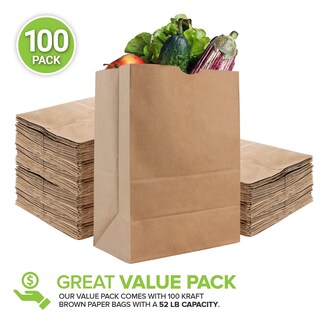 Foto 2 | Foto 2 | Bolsas de Papel Stock Your Home Kraft Brown Capacidad 23 kg 100 Piezas - Venta Internacional