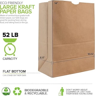 Foto 3 | Foto 3 | Bolsas de Papel Stock Your Home Kraft Brown Capacidad 23 kg 100 Piezas - Venta Internacional