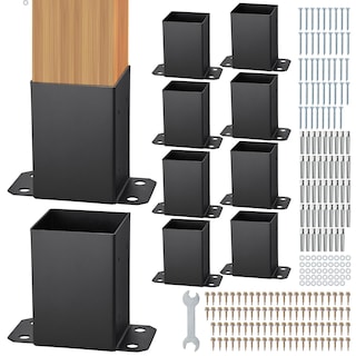 Foto 1 | Foto 1 | Soportes Para Postes Vevor 4x4, 10 Unidades, Interiores, 3.6 X 3.6 Pulgadas, Negros - Venta Internacional.