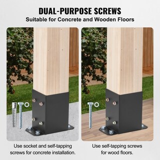Foto 3 | Foto 3 | Soportes Para Postes Vevor 4x4, 10 Unidades, Interiores, 3.6 X 3.6 Pulgadas, Negros - Venta Internacional.