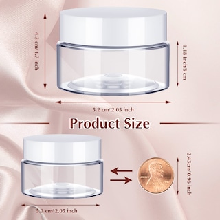 Foto 2 | Foto 2 | Frascos De Plástico Satinior De 2 Oz/60 Ml Con Tapas Para Cosméticos, 100 Unidades - Venta Internacional.