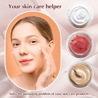 Foto 5 | Foto 5 | Frascos De Plástico Satinior De 2 Oz/60 Ml Con Tapas Para Cosméticos, 100 Unidades - Venta Internacional.
