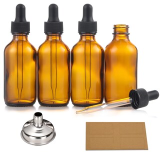 Foto 1 | Foto 1 | Frascos Cuentagotas Aozita De Vidrio Ámbar Oscuro De 60 Ml De Grosor, Paquete De 4 - Venta Internacional.