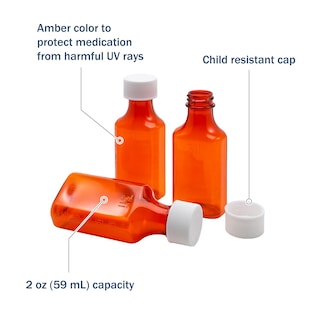Foto 4 | Foto 4 | Frascos De Medicina Líquida Ezy Dose Amber Ovalados De 60 Ml (caja De 132) - Venta Internacional.