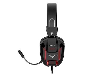Foto 3 | Foto 3 | Diadema Naceb NA-0312 color Negro Raptor Gamer 2x3.5mm USB con Led Rojo Micrófono Unidireccional Flexible
