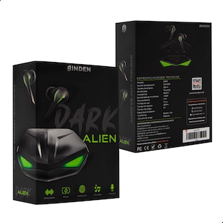 Foto 3 | Foto 3 | Audífonos Gamer Binden Dark Alien 011 Smart Touch y Bluetooth color Negro