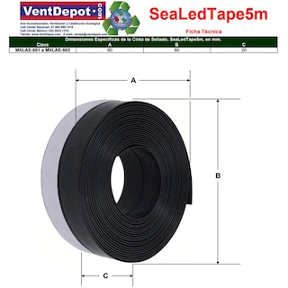 Foto 5 | Foto 5 | Cinta De Silicon Para Puertas Ventdepot Mxlae-003 10 Piezas Negro