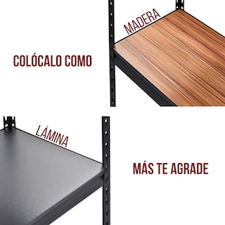 Foto 4 | Foto 4 | Anaquel Rack Industrial JustClick MX Negro