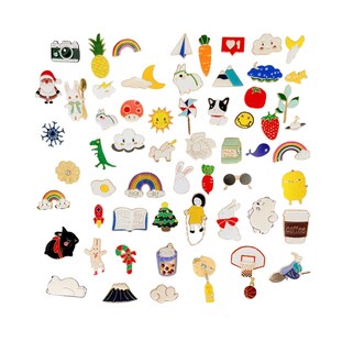 Foto 1 | Foto 1 | Paquete 20 Pines Pack Broches Metalicos Pines Kawaii Al Azar Colores