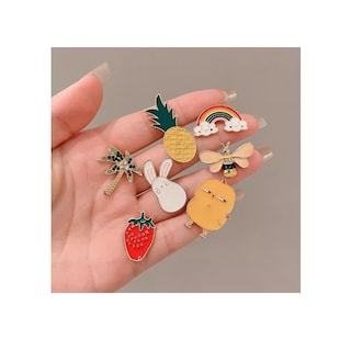 Foto 5 | Foto 5 | Paquete 20 Pines Pack Broches Metalicos Pines Kawaii Al Azar Colores