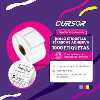 Foto 2 | Foto 2 | Rollo Etiquetas Adhesivas con Cursor Pedidos Paquetería