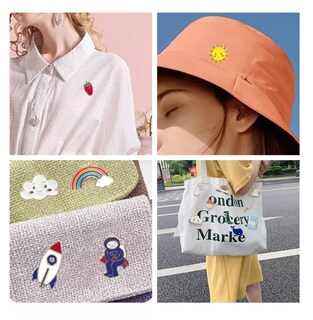 Foto 4 | Foto 4 | Paquete 20 Pines Pack Broches Metálicos Pines Kawaii Al Azar Belug, Colores