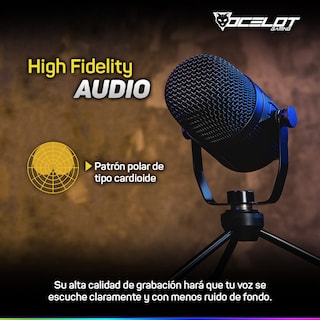 Foto 3 | Foto 3 | Micrófono para Streaming Ocelot Gaming Usb-c con Tripié Ogmic-02 color Negro