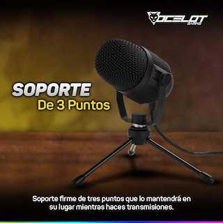 Foto 5 | Foto 5 | Micrófono para Streaming Ocelot Gaming Usb-c con Tripié Ogmic-02 color Negro