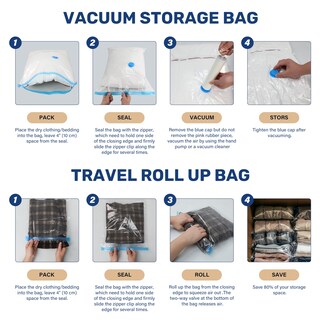 Foto 5 | Foto 5 | Bolsas De Almacenamiento Al Vacío Simple Deluxe, Paquete De 30 Con Bomba Manual - Venta Internacional.