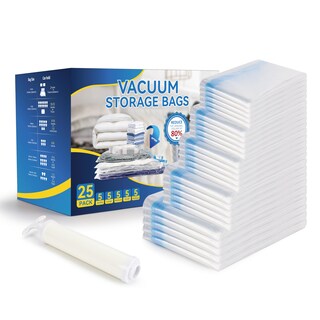 Foto 1 | Foto 1 | Bolsas De Almacenamiento Al Vacío Simple Deluxe Paquete De 25 Con Bomba Manual - Venta Internacional.