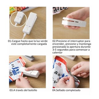 Foto 2 | Foto 2 | Mini Máquina para Sellado de Bolsas de Plástico