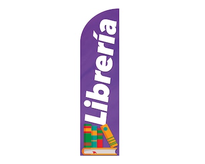 Foto 1 | Foto 1 | Bandera Publicitaria Multicolor para Librería