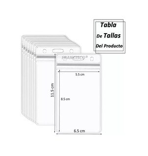 Foto 3 | Foto 3 | Mica Vertical Portacredencial, Gafete INE Lab. G 100 Piezas Transparente