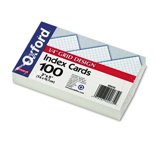Foto 1 | Foto 1 | Tarjetas De Índice Esselte Oxford Grid Design, 3 X 5 Pulgadas, Paquete De 100 - Venta Internacional.