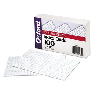 Foto 2 | Foto 2 | Tarjetas De Índice Esselte Oxford Grid Design, 3 X 5 Pulgadas, Paquete De 100 - Venta Internacional.