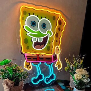Foto 2 | Foto 2 | Letrero de Neón LED Bob Esponja con Control de Intensidad
