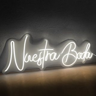 Foto 4 | Foto 4 | Letrero Led Neón ''Nuestra Boda'' Decorativo Luminoso 90x30 cm