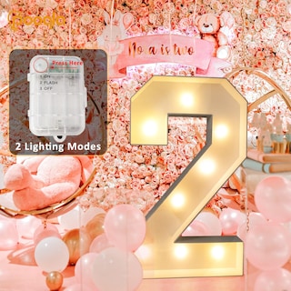 Foto 3 | Foto 3 | Marquee Number Pooqla Led De 3 Pies Con Luz Blanca Cálida, Número 6 - Venta Internacional.