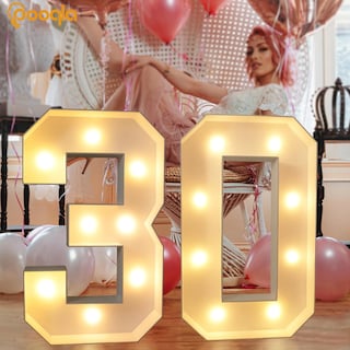 Foto 7 | Foto 7 | Marquee Number Pooqla Led De 3 Pies Con Luz Blanca Cálida, Número 6 - Venta Internacional.
