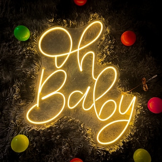 Foto 2 | Foto 2 | Letrero Led Neón Oh Baby 2 Renglones Luminoso Decorativo