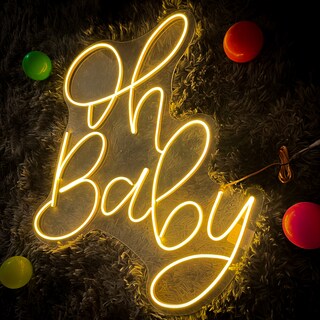 Foto 3 | Foto 3 | Letrero Led Neón Oh Baby 2 Renglones Luminoso Decorativo