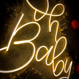 Foto 4 | Foto 4 | Letrero Led Neón Oh Baby 2 Renglones Luminoso Decorativo