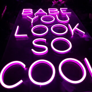 Foto 5 | Foto 5 | Letrero Led Neón 'Baby You Look So Cool' Decoración Fiestas