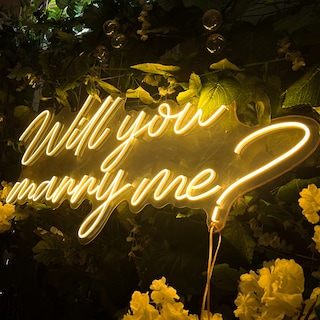 Foto 3 | Foto 3 | Letrero Led Neón Isha Láser 'Will You Merry Me?' Boda Decoración