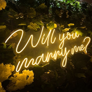 Foto 4 | Foto 4 | Letrero Led Neón Isha Láser 'Will You Merry Me?' Boda Decoración