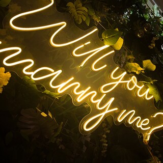 Foto 5 | Foto 5 | Letrero Led Neón Isha Láser 'Will You Merry Me?' Boda Decoración