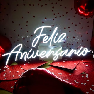 Foto 2 | Foto 2 | Letrero Led Neón Feliz Aniversario Evento Luminoso Decorativo