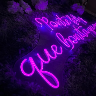 Foto 4 | Foto 4 | Letrero Led Neón Ponte Feliz Que Bonita Ya Eres Luminoso Decorativo