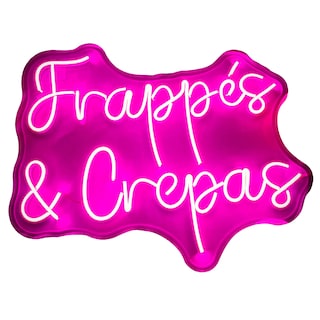Foto 1 | Foto 1 | Letrero Led Neón Frappes & Crepas Negocio Decorativo Postres