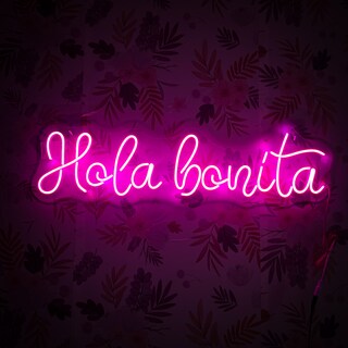 Foto 2 | Foto 2 | Letrero Led Neón Hola Bonita Luminoso Negocio Decorativo