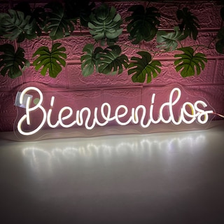 Foto 2 | Foto 2 | Letrero Led Neón Bienvenidos Decorativo Luminoso
