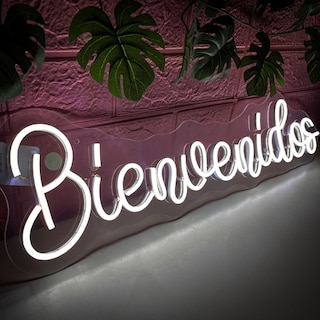 Foto 3 | Foto 3 | Letrero Led Neón Bienvenidos Decorativo Luminoso