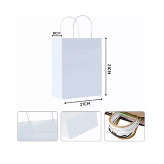 Foto 5 | Foto 5 | Bolsas de Regalo Papel Kraft Belug 10 Piezas Blanco